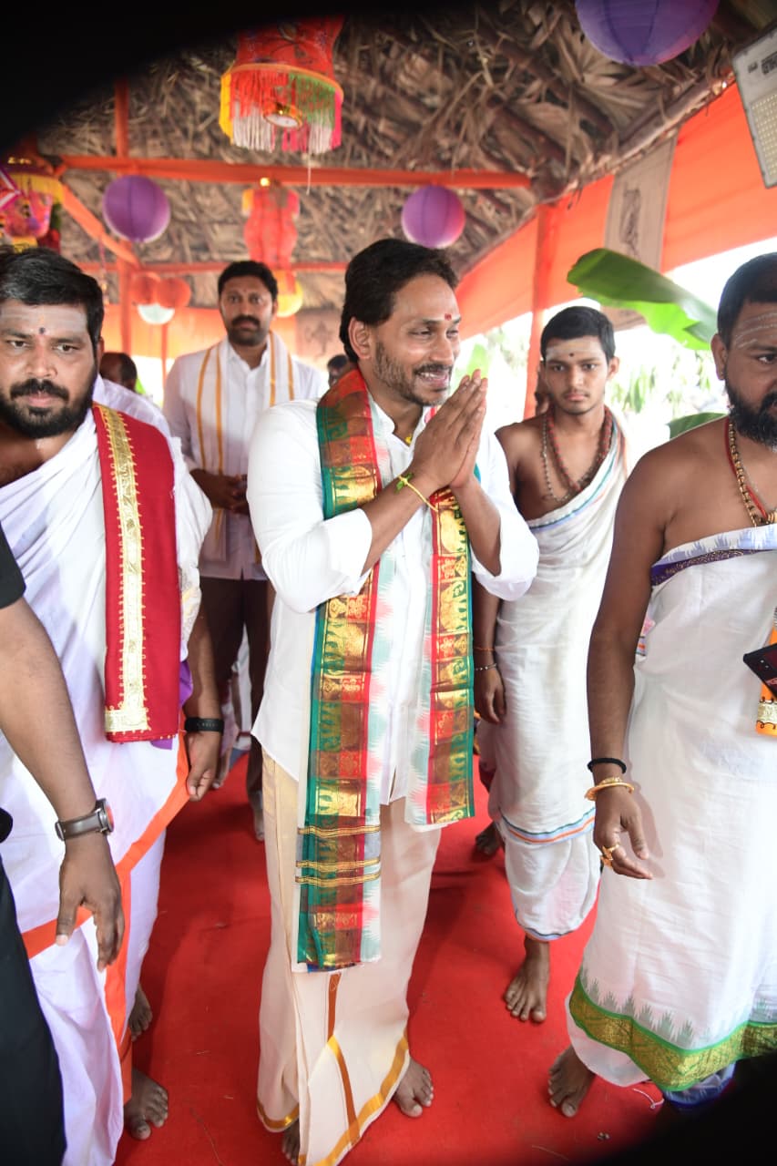 YS Jagan Attends Grand Temple Consecration Ceremony in Nandipalli